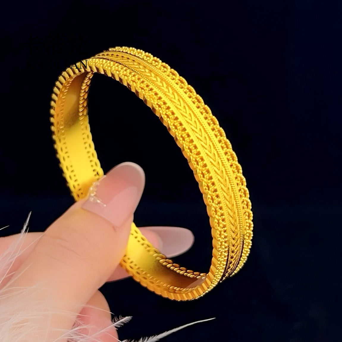 Ancient Style All-round Boutique Hollow Silk Wheat Ring