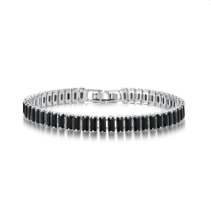 Women's & Men's Hip Hop Diamond Black Zircon Tennis Bracelets