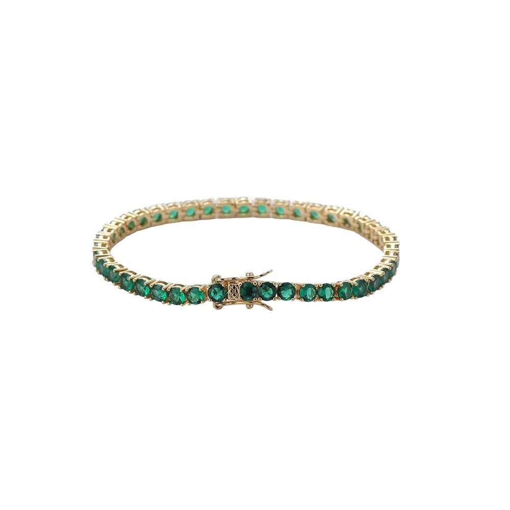 Zirconium Tennis Copper Inlaid Single Row Zircon Bracelet