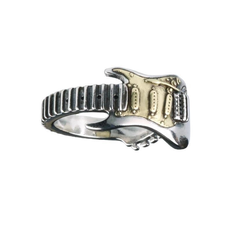 Men's Fashion Open-end Personality Rock Music Guitar Rings