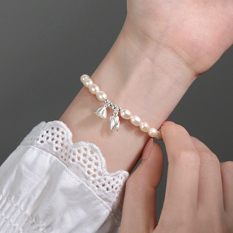 Women's Pearl Lotus Seedpod For Light Luxury Bracelets