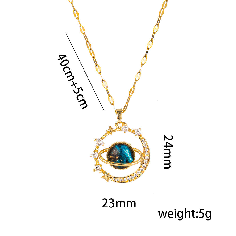 Sky Female Fashion Personality High Sense Clavicle Necklaces