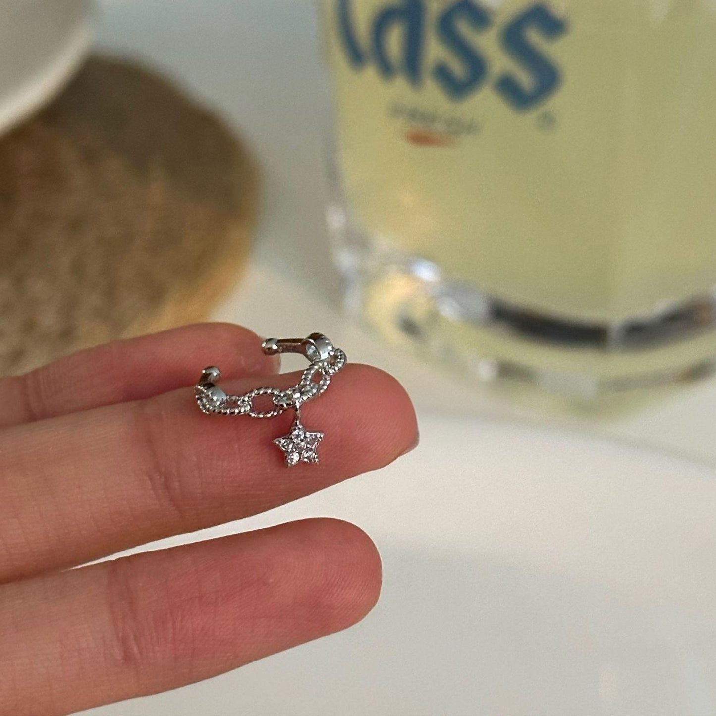 Star Ear Clip Unique Light Luxury High Earrings