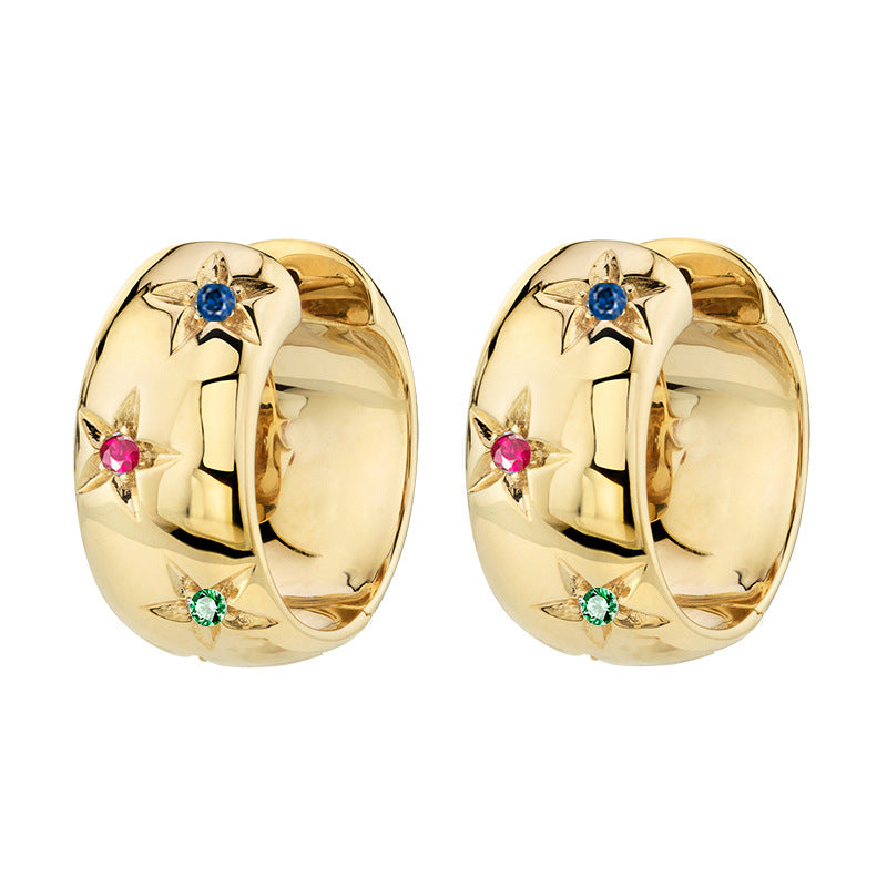 Cold Style Advanced Sensitive Surface Clip Micro Inlaid Ear Buckle