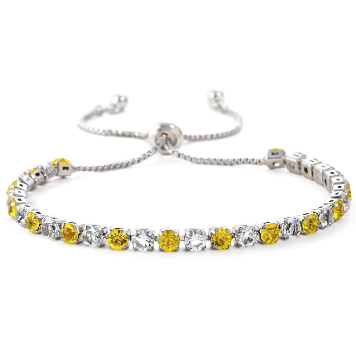 Women's Fashion Color Zircon High-grade Light Luxury Tennis Bracelet