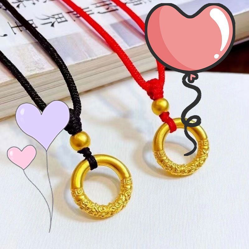 Simple Safety Buckle Woven Female Male Gold Hoop Circle Life Bracelets