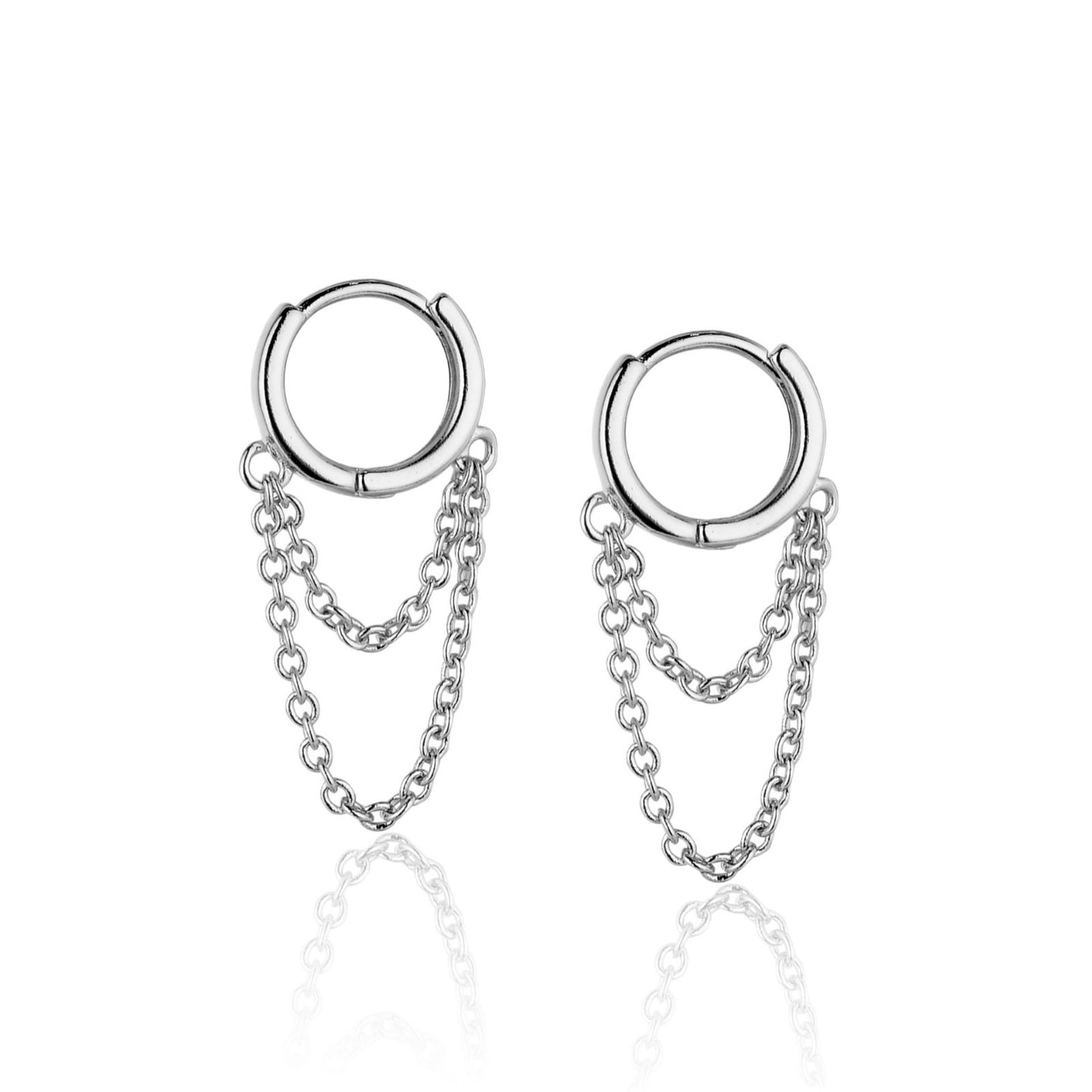Women's Sterling Sier Trendy Fashionable Rose Gold Earrings