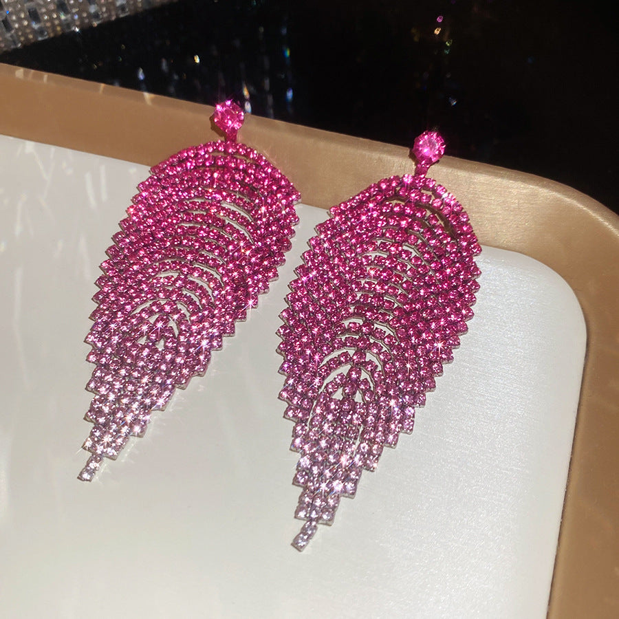 Women's Sier Diamond Tassel Light Luxury High-grade Simple Rings