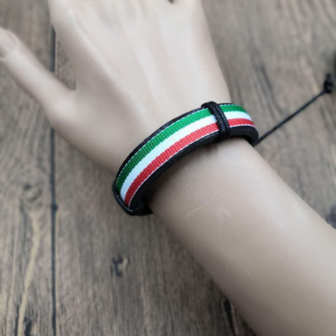 Women's & Men's World Cup Vintage Cowhide Hand-woven Italy Germany Bracelets