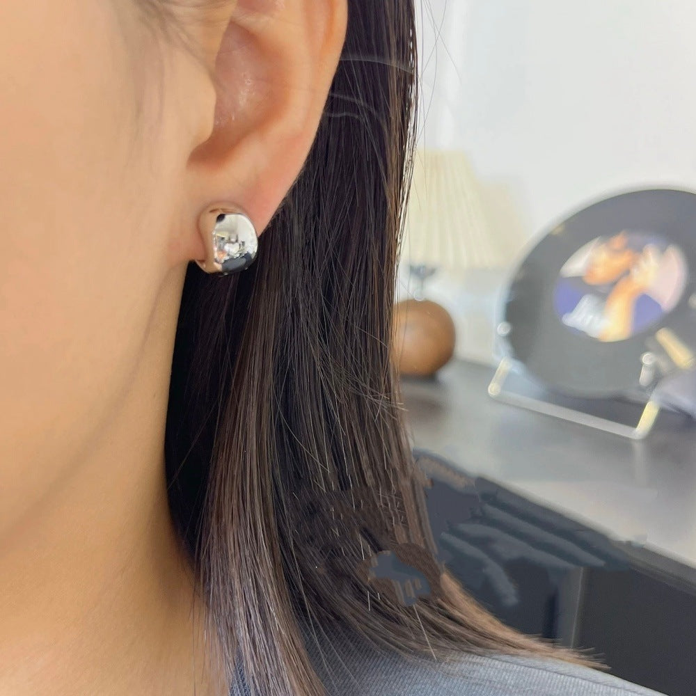 Women's Design Cold Style Commuter Matching Geometric Ellipse Earrings