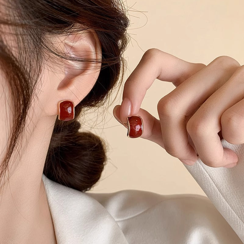 Sier Needle Korean Style Fashionable Design Earrings