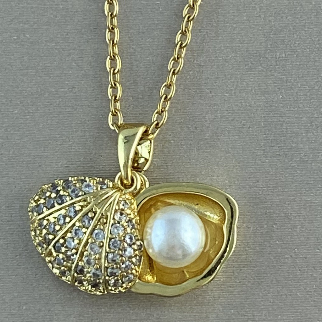 Women's Real Gold Plating Opal Fox Clover Pendants