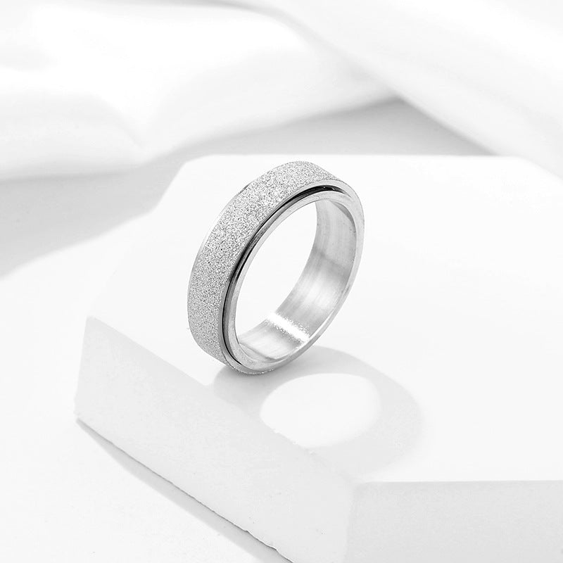 Colorful Pearl Sand Anxiety Useful Tool Rings