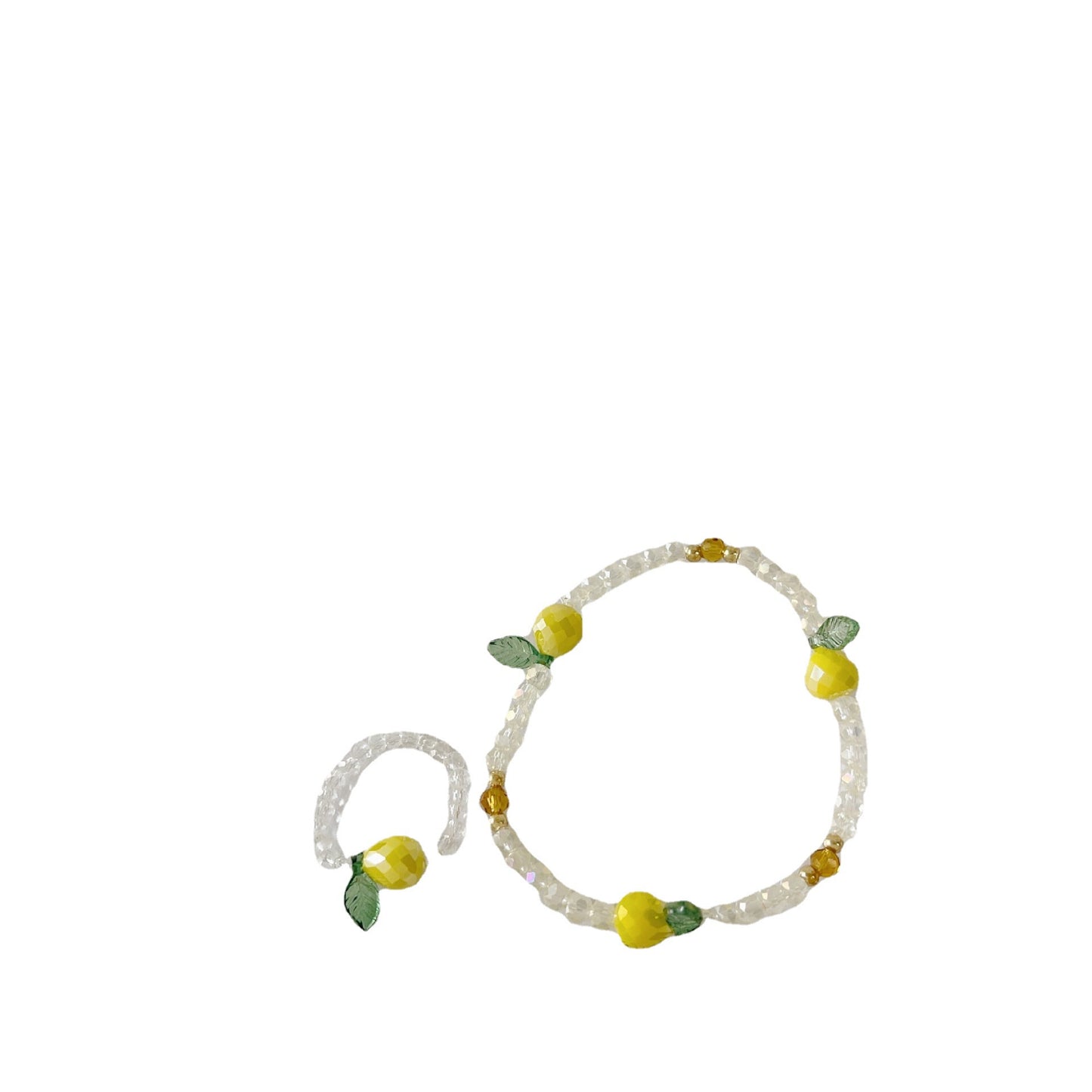 Women's Elastic Crystal Contrast Color Strawberry Cute Refreshing Bracelet