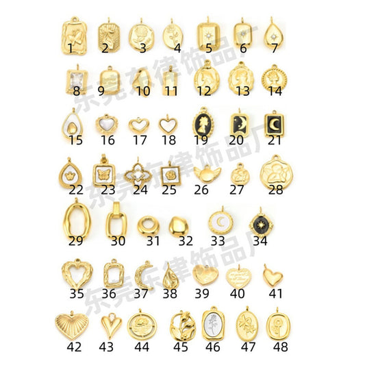 Stainless Steel Titanium Vacuum Hanging Gold-plated Color Retaining Pendants