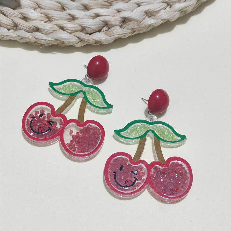 Strawberry Doll Asymmetric Acrylic Cherry Cake Rings