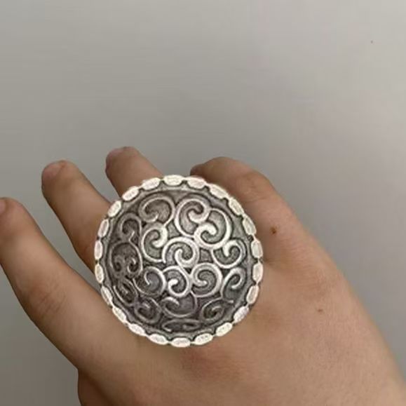 Kazakh Element Open Ethnic Style Simple Niche Index Ring