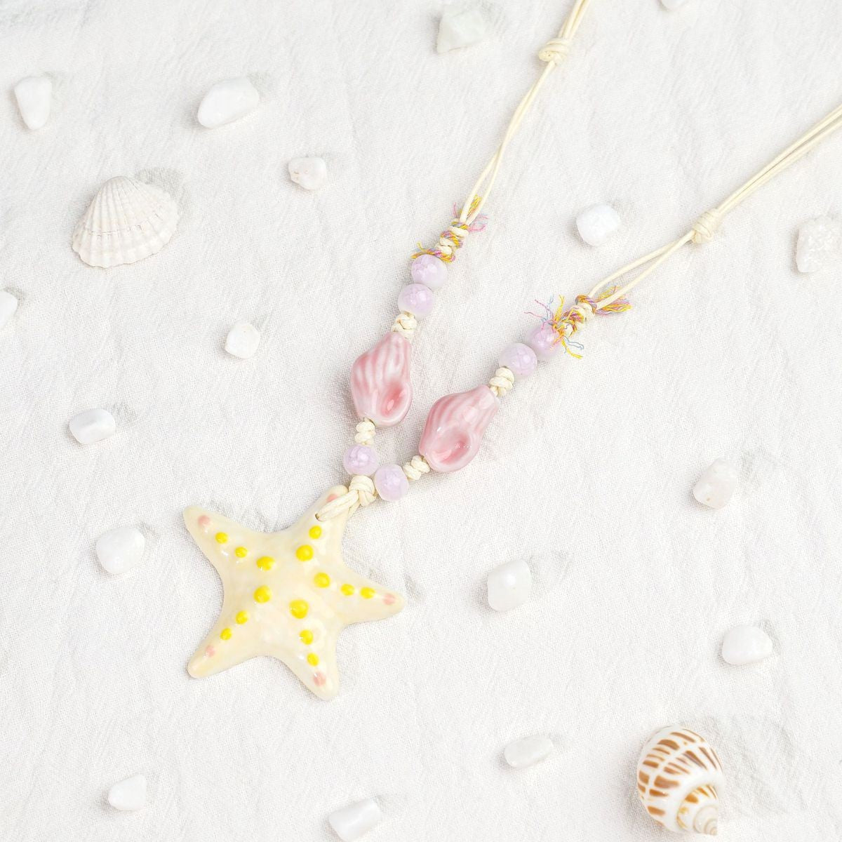 Style Personalized Trendy Ceramic Geometric Colorful Fish Long High-grade Necklace