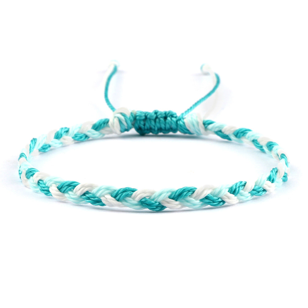 Creative Twist Weave Taiwanese Wax Handmade Hand Unisex Twin Bracelet