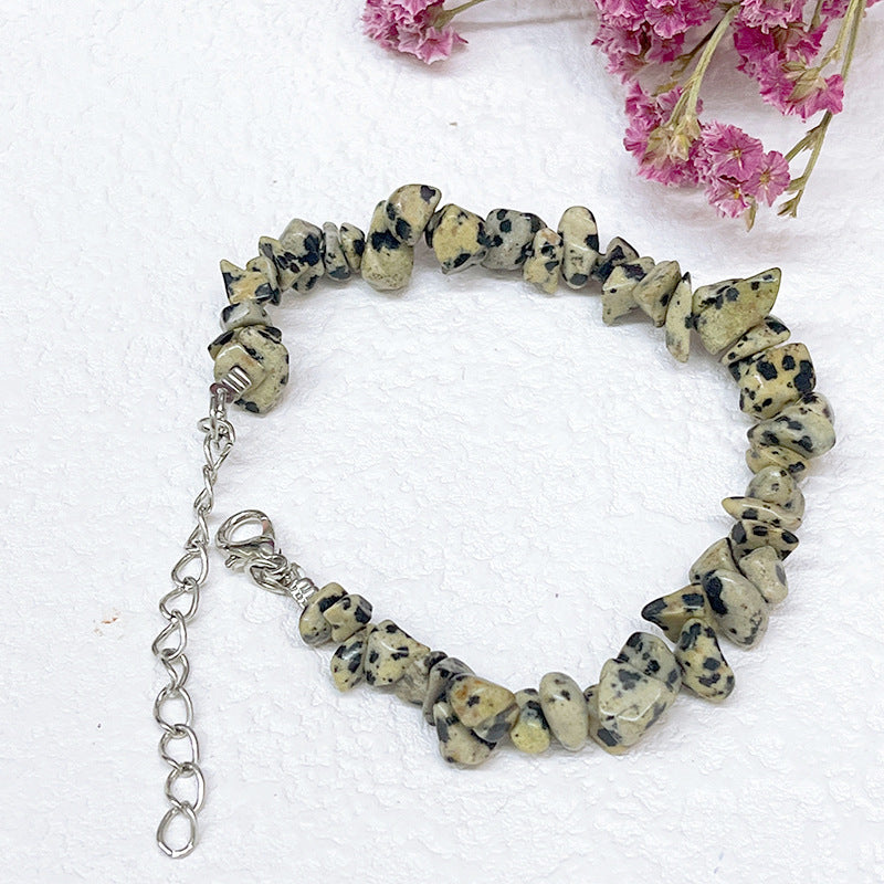 Natural Crystal Agate Gravel Irregular Stone Lobster Bracelet