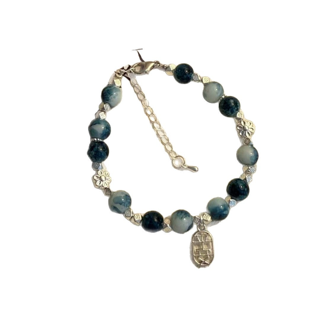 Blues Frost Gradient Blue Snowflake Mermaid Temperament For Boyfriend Bracelet