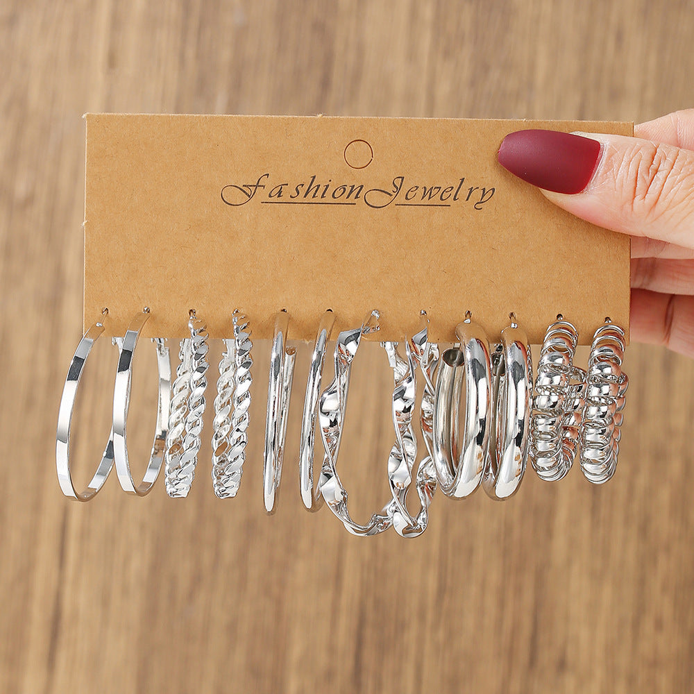 Exaggerated Personalized Shaped Ear Suit Electroplated Alloy Earrings
