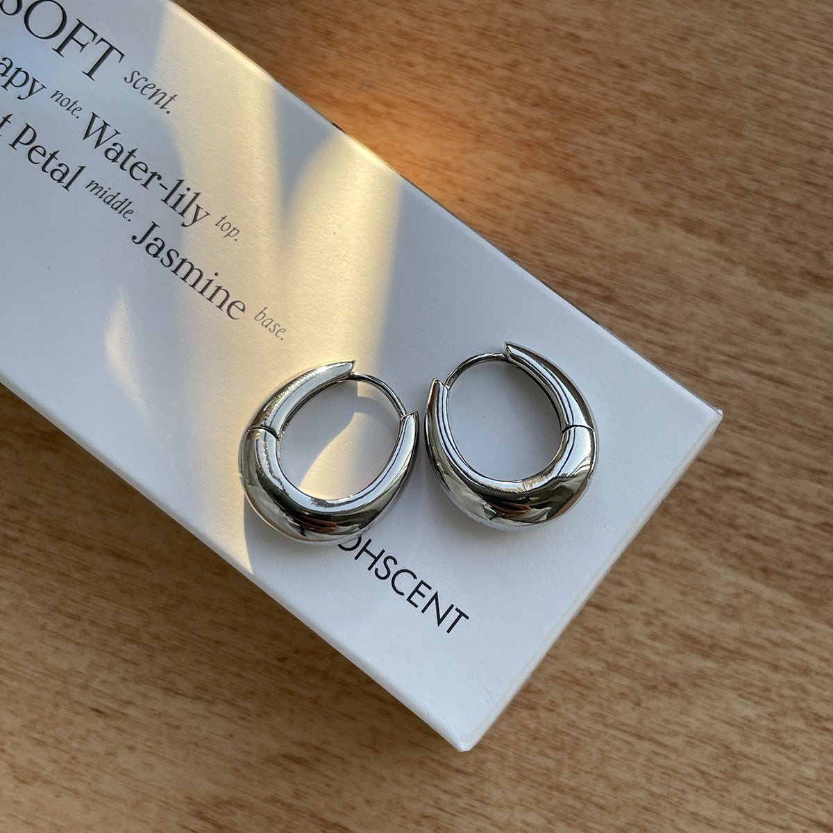 Drop Female High-grade Sense Niche Clear Cold Wind Ear Clip Earrings