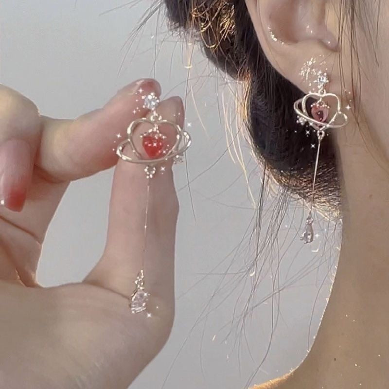 Women's Face For Design Tassel Long Graceful Earrings