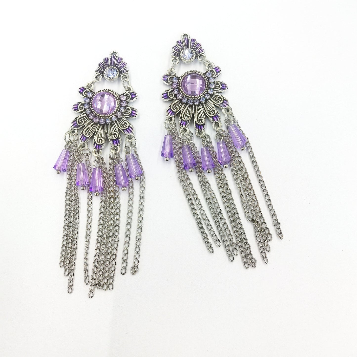 Chinese Style Crystal Long Chain Alloy Your Earrings