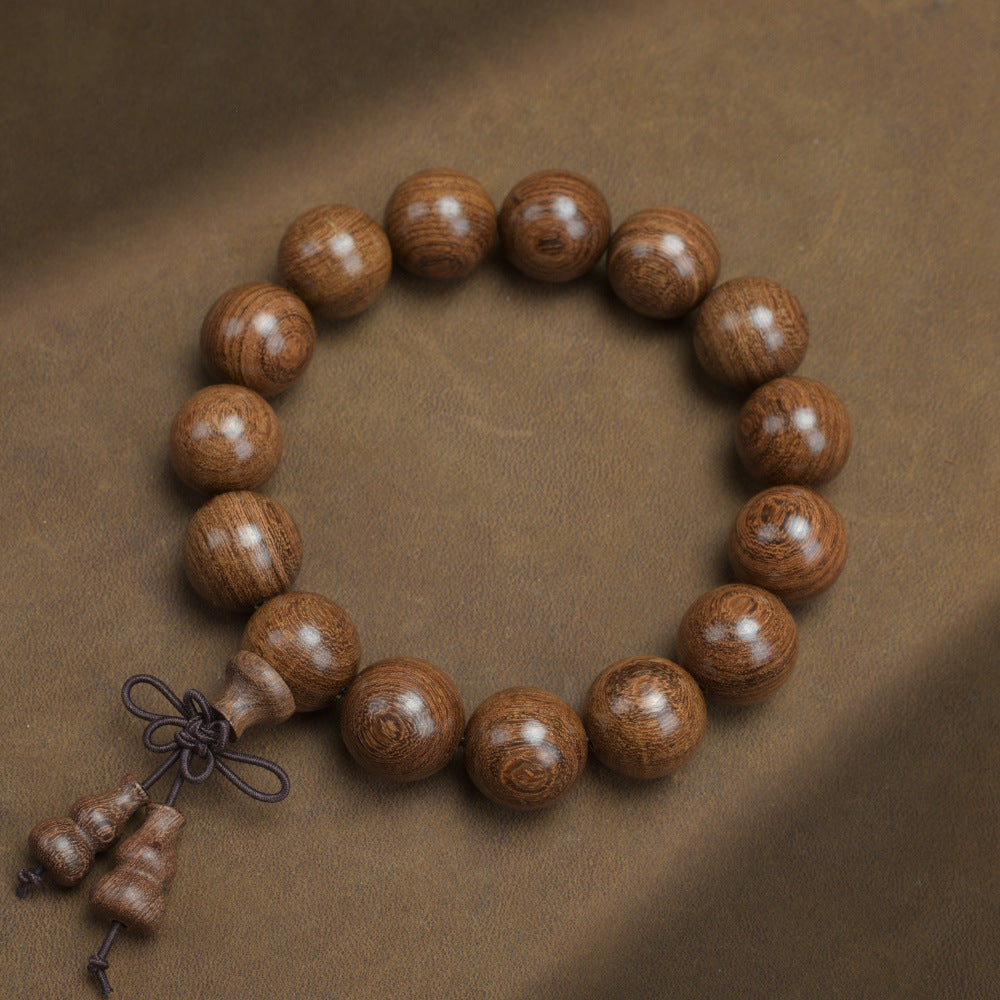 Men's Loose Round Beads Pieces Prayer Silkwood Bracelets
