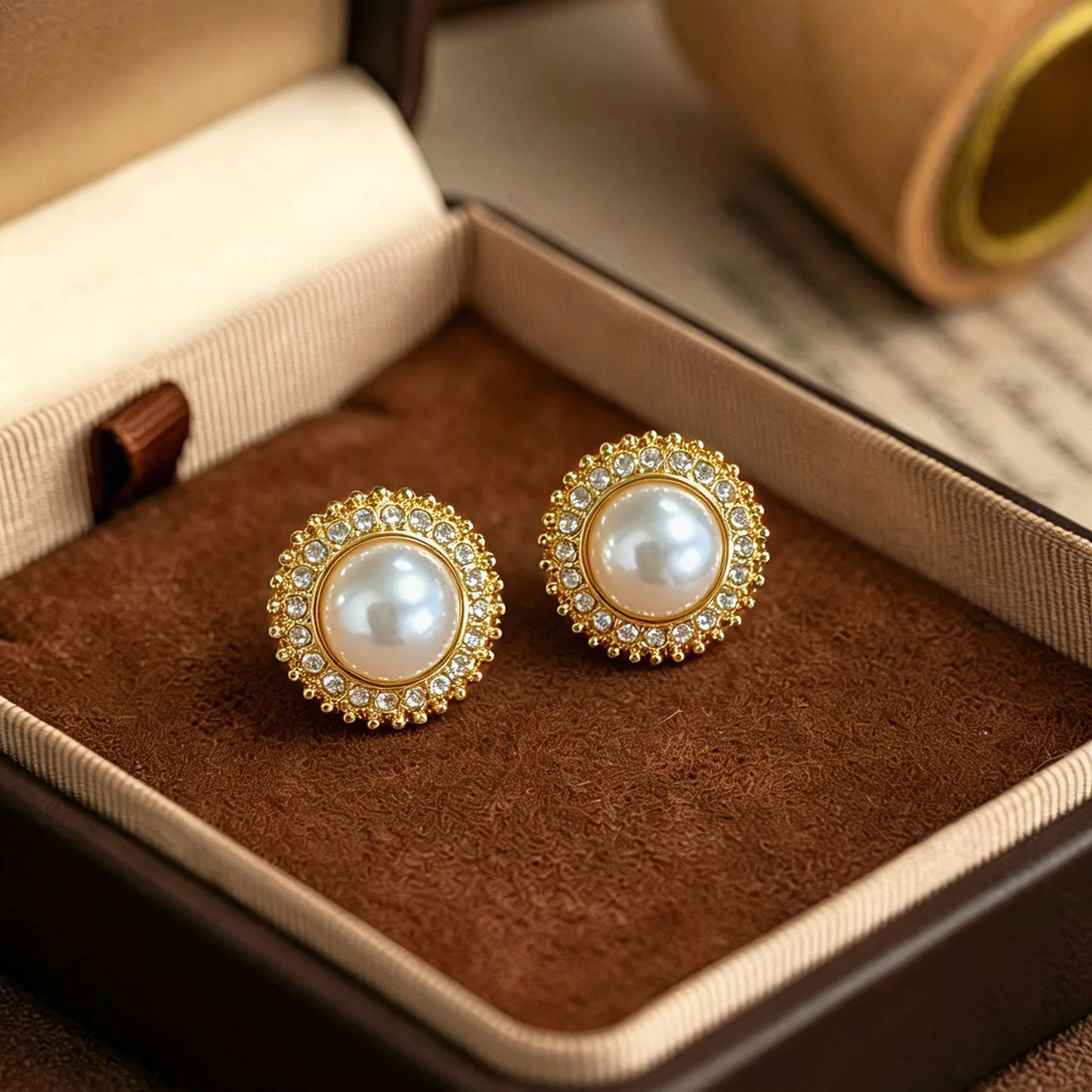 Women's Simple Cold Style Fashion Natural Full Diamond Stud Earrings