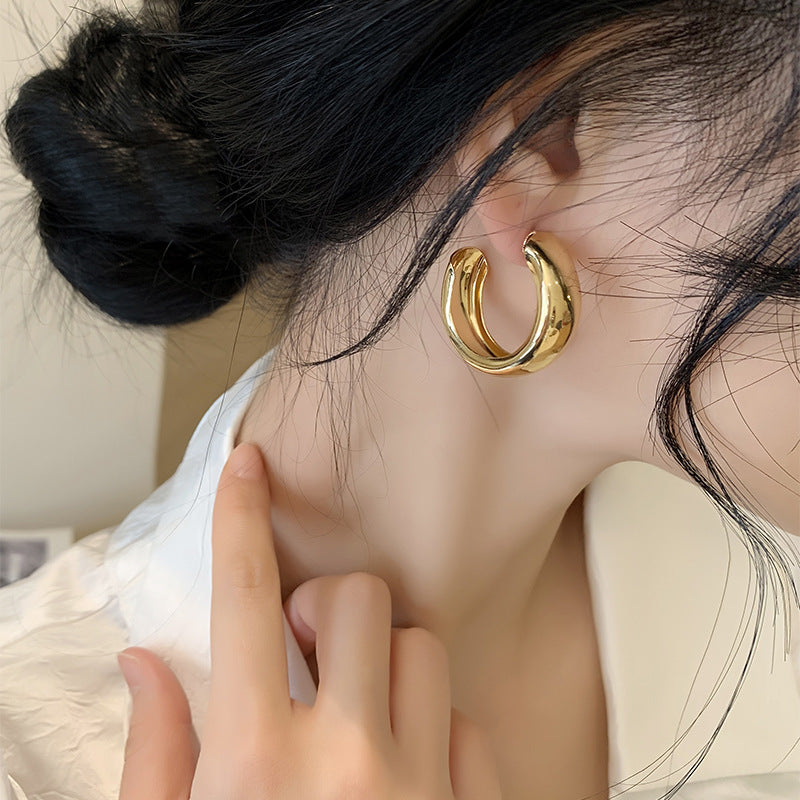 Women's Metal Cold Style High Sense Light Luxury Minority Ear Earrings
