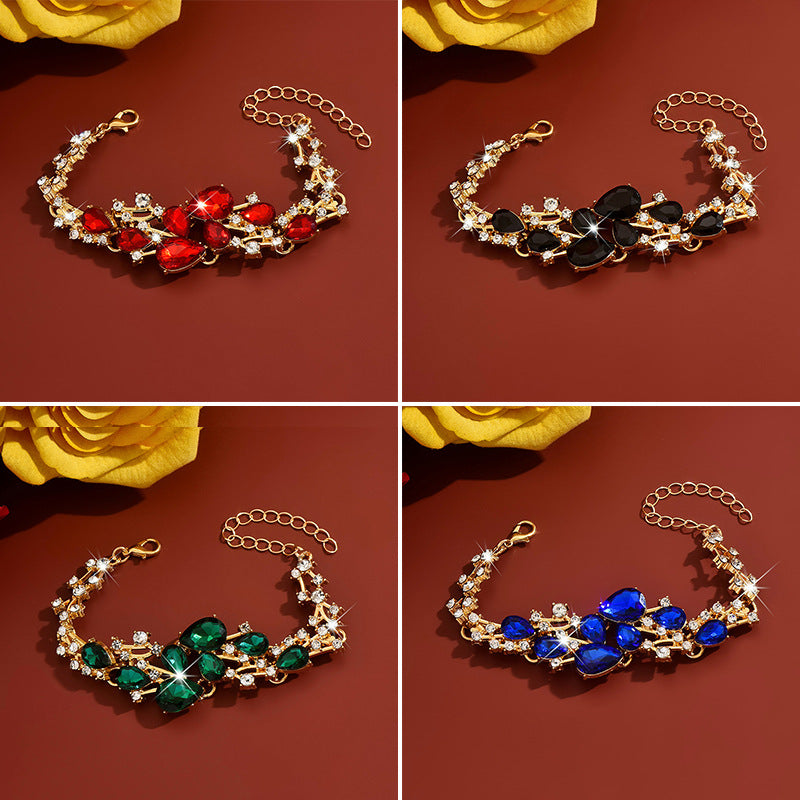 Environmental Protection Rhinestone Flower Fashion Small Bracelet