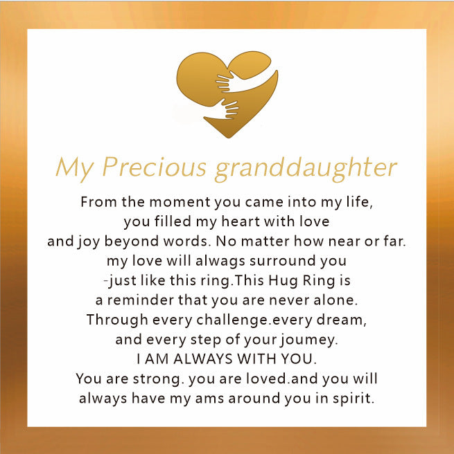 Opening Adjustable Lettering Hug You Card To Give Mom Mother's Rings