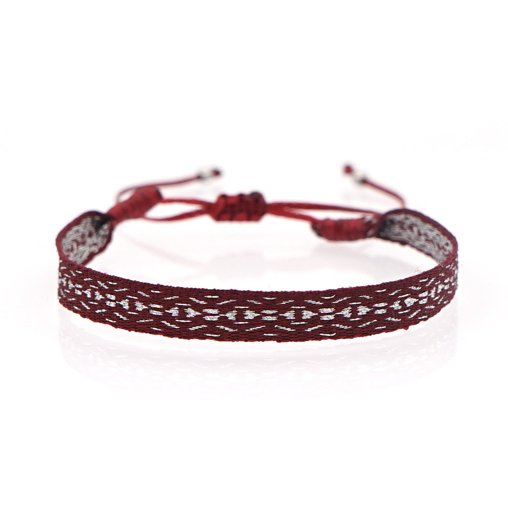 Bohemian Style Colombia Nepal Ethnic Webbing Bracelets