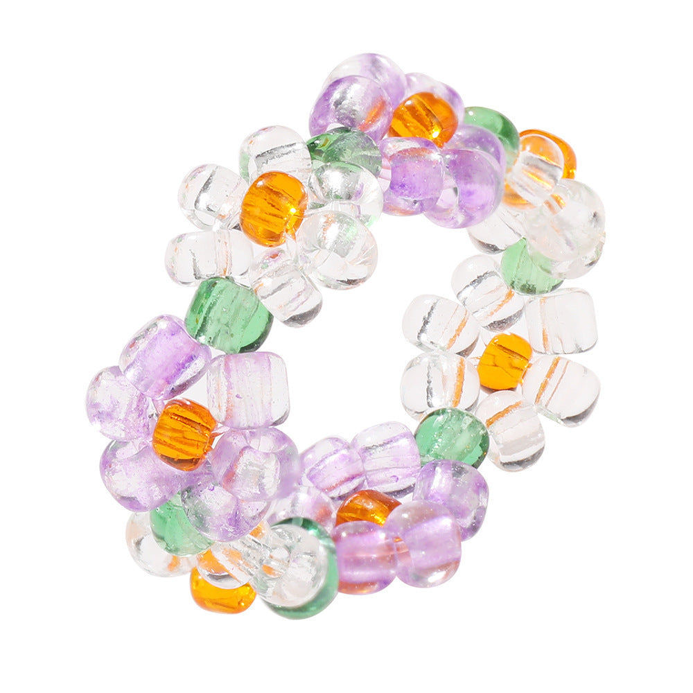 String Beads Stretch Candy Color Rice Rings