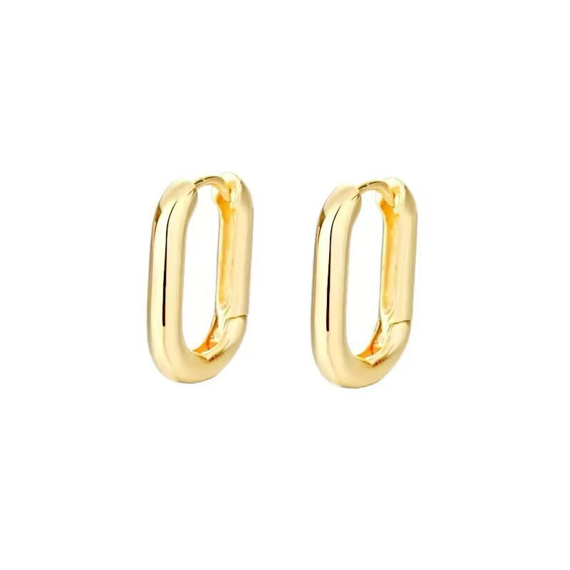 Metallic Clip Niche Design Advanced Exquisite Earrings