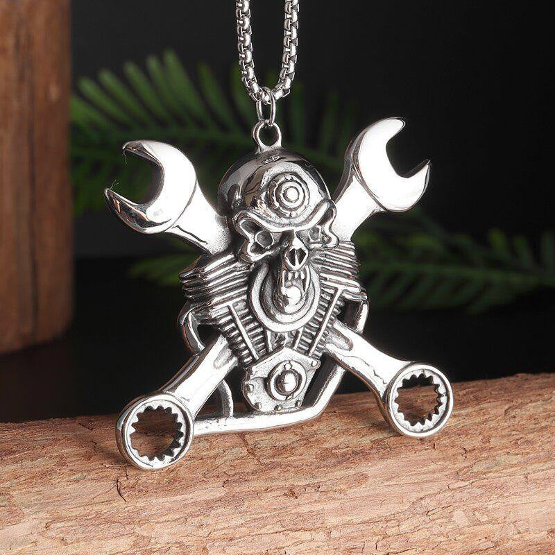 Punk Star Bone Saturn Halo Hipster With Personality Fashion Skull Pendants