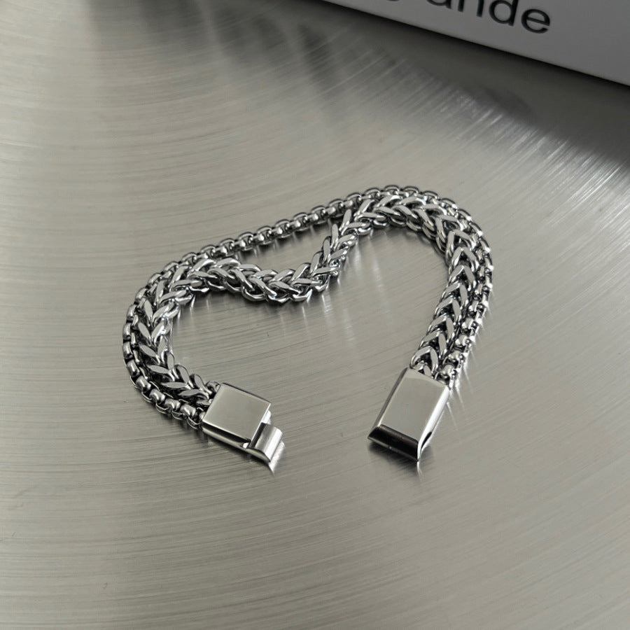 Men's Steel Wrist Personalized Niche Design Street Bracelet