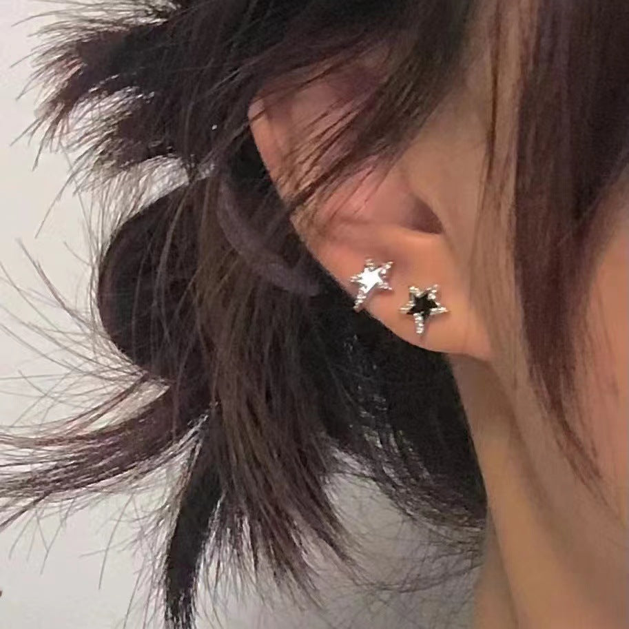 You Asymmetric Star Zircon Female High-grade Earrings