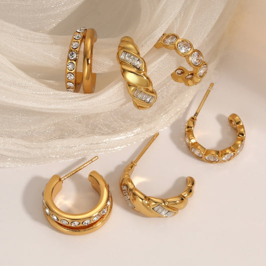 Women's Shaped Stainless Steel For Graceful High-grade Titanium Ear Do Not Rings