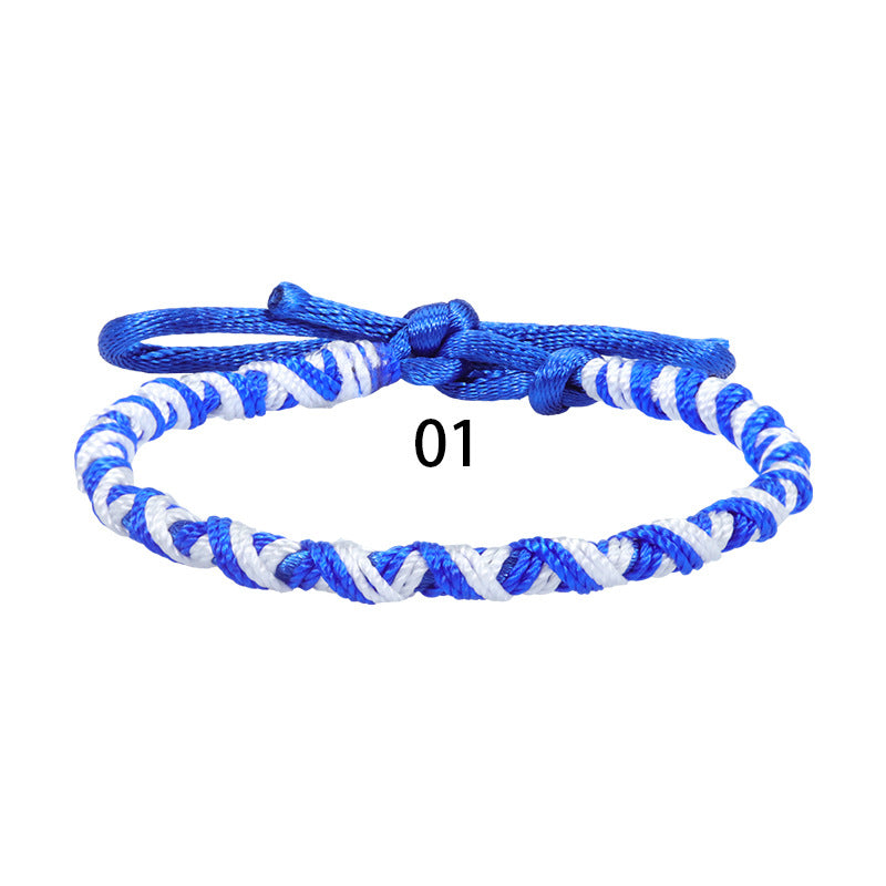 Style Colorful Hand-knitted Rope Holiday Party Bracelet