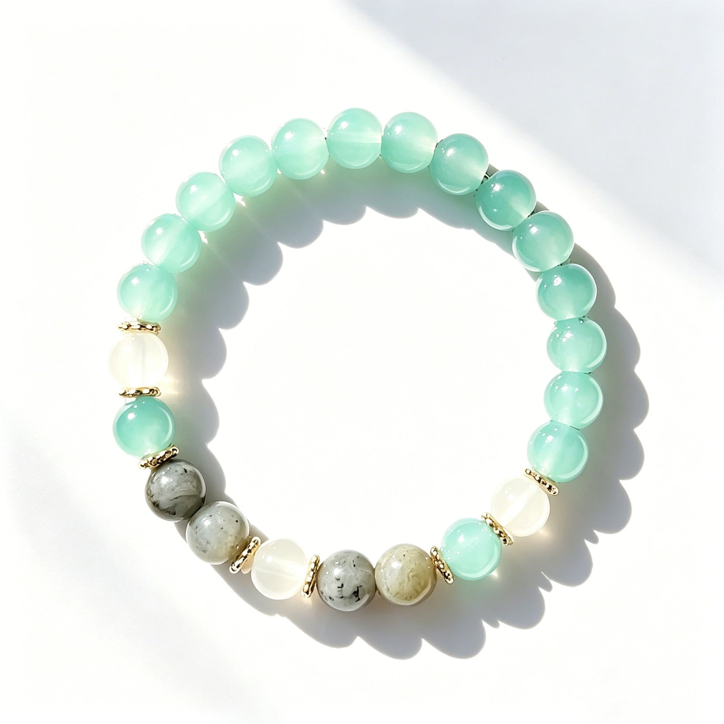 Basket Phosphorus Gray Green Tigereye Pine Matching Twin Bracelet
