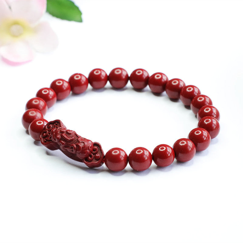 Cinnabar Purple Gold Sand Blessing Card Chalcedony Chinese Live Bracelets