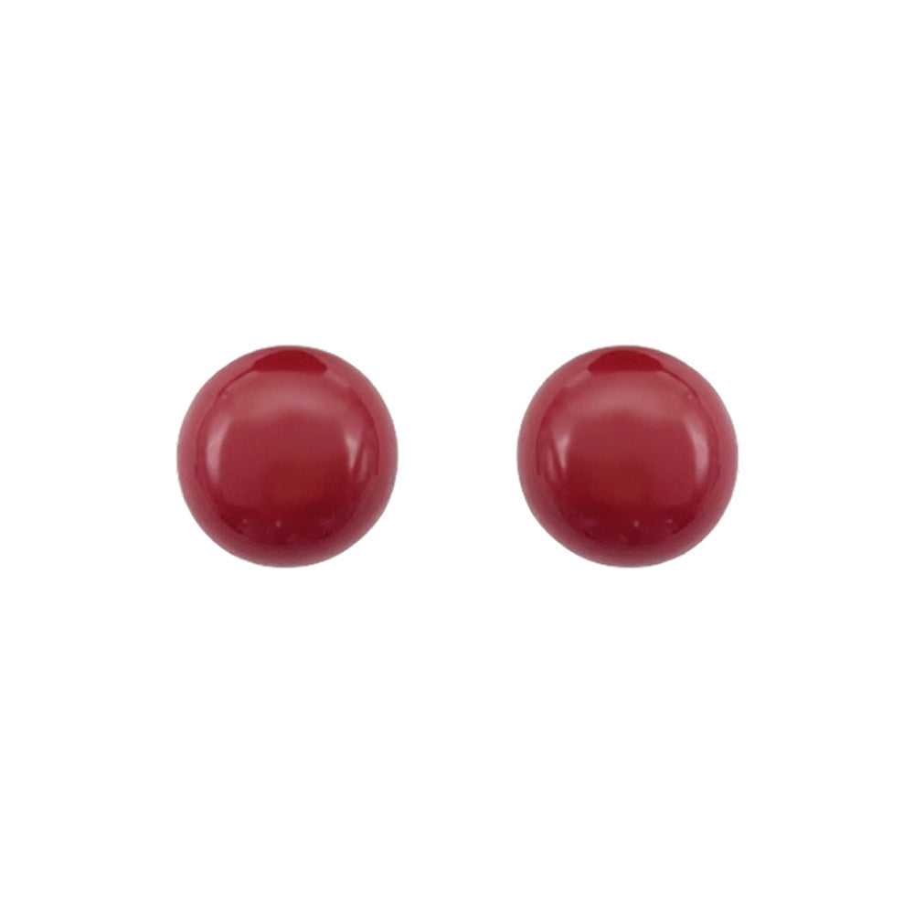 Cherry Color Atmosphere Accessories Wine Steamed Earrings