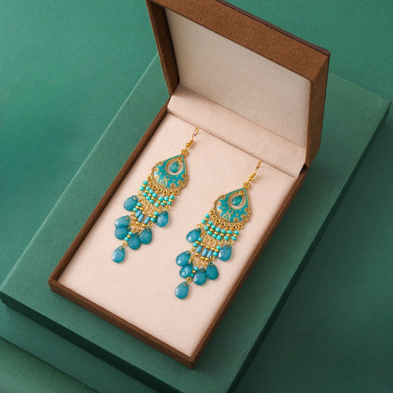 Fringe Spring Holiday Ethnic Colorful Yunnan Earrings