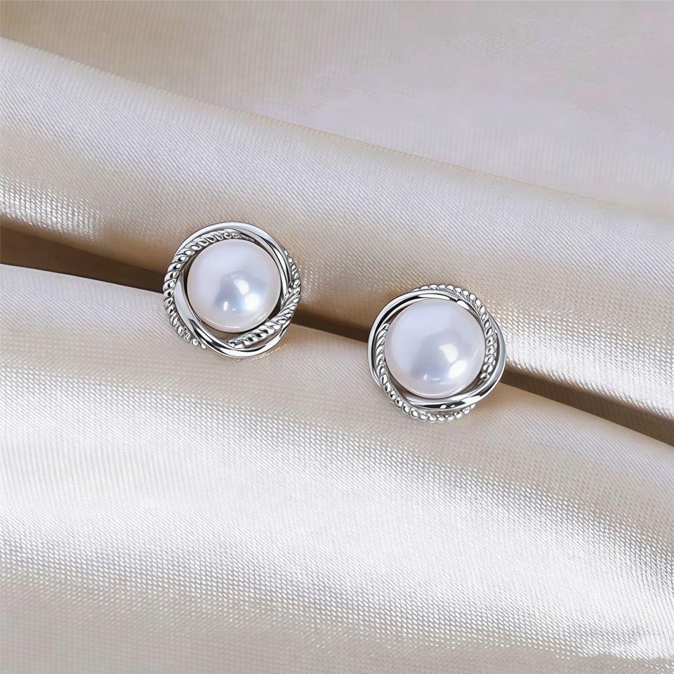 Pearl Ear Love High Sense Simple Temperament Stud Earrings