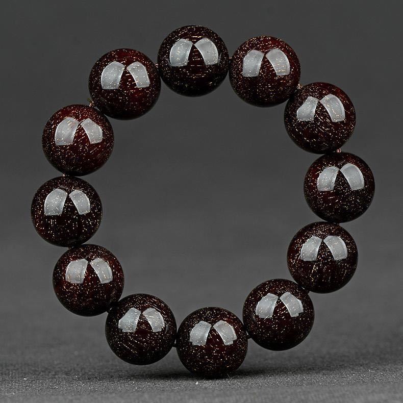Men's Rosewood Imitation Star Crafts Nanmu Black Buddha Beads Bracelet