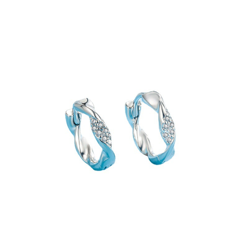 Women's Simple Elegant Shining Diamond Mobius Earclip Ear Buckle