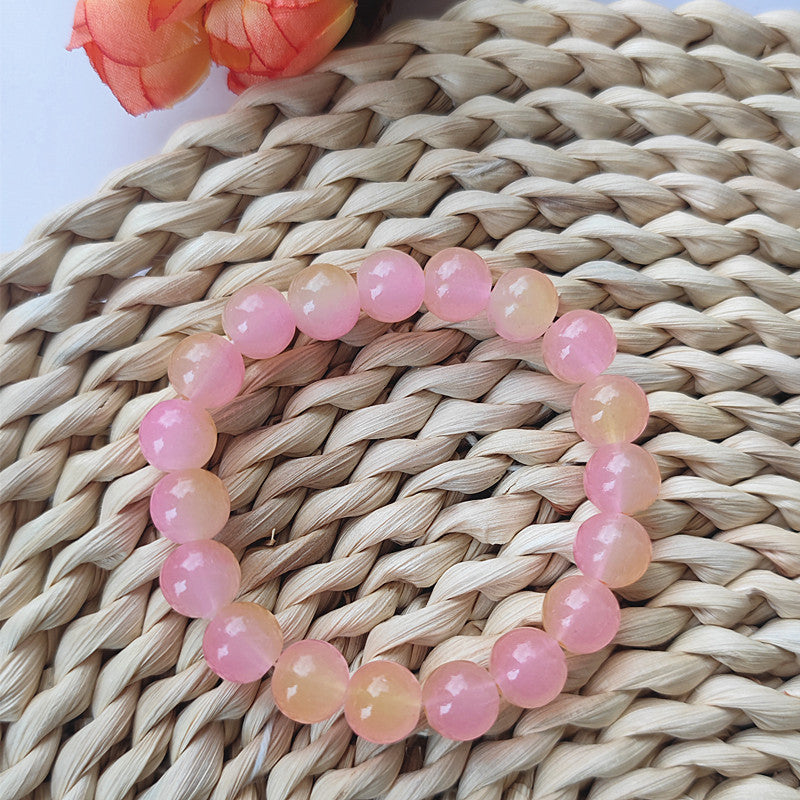 Hand Toy Gradient Color Glass Beads Primary School Beaded Can Bracelets